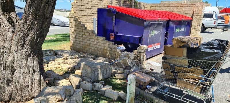 Vehicle Damaged Brick Wall